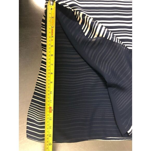 Rena Rowan Women’s Blue and White Horizontal Striped Long Skirt Size 12 - Picture 7 of 7